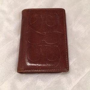 Coach leather card wallet